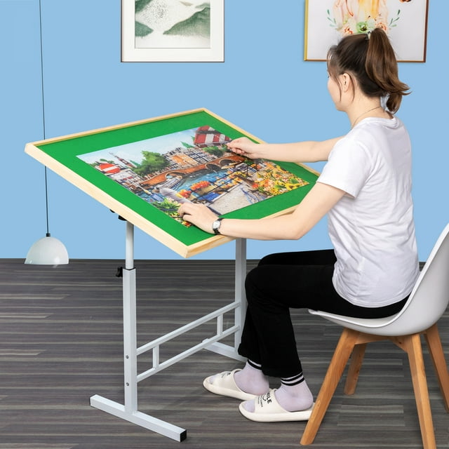 Puzzle Tables for Adults 1500 Pieces with Height Adjustable Sturdy Iron