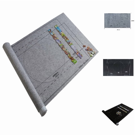 Puzzle Toy – Product Classification 2 26x46 Inch Upgrade Puzzle Mat for Storage and Rollable Roll 15 Piece, Gray
