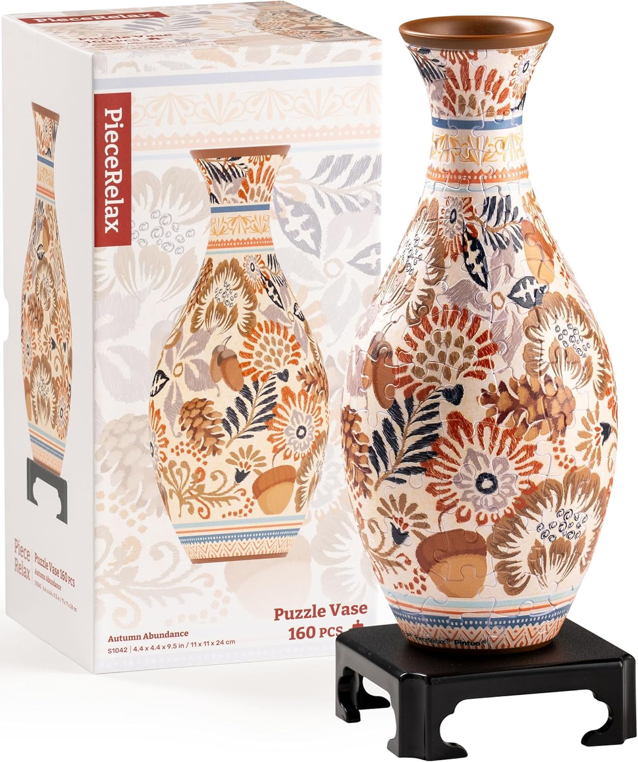 VASO PUZZLE 3D Pintoo nuovo sigillato fiori e uccellini S1035 160 VASO PUZZLE 3D Pintoo nuovo sigillato fiori e uccellini S1035 160