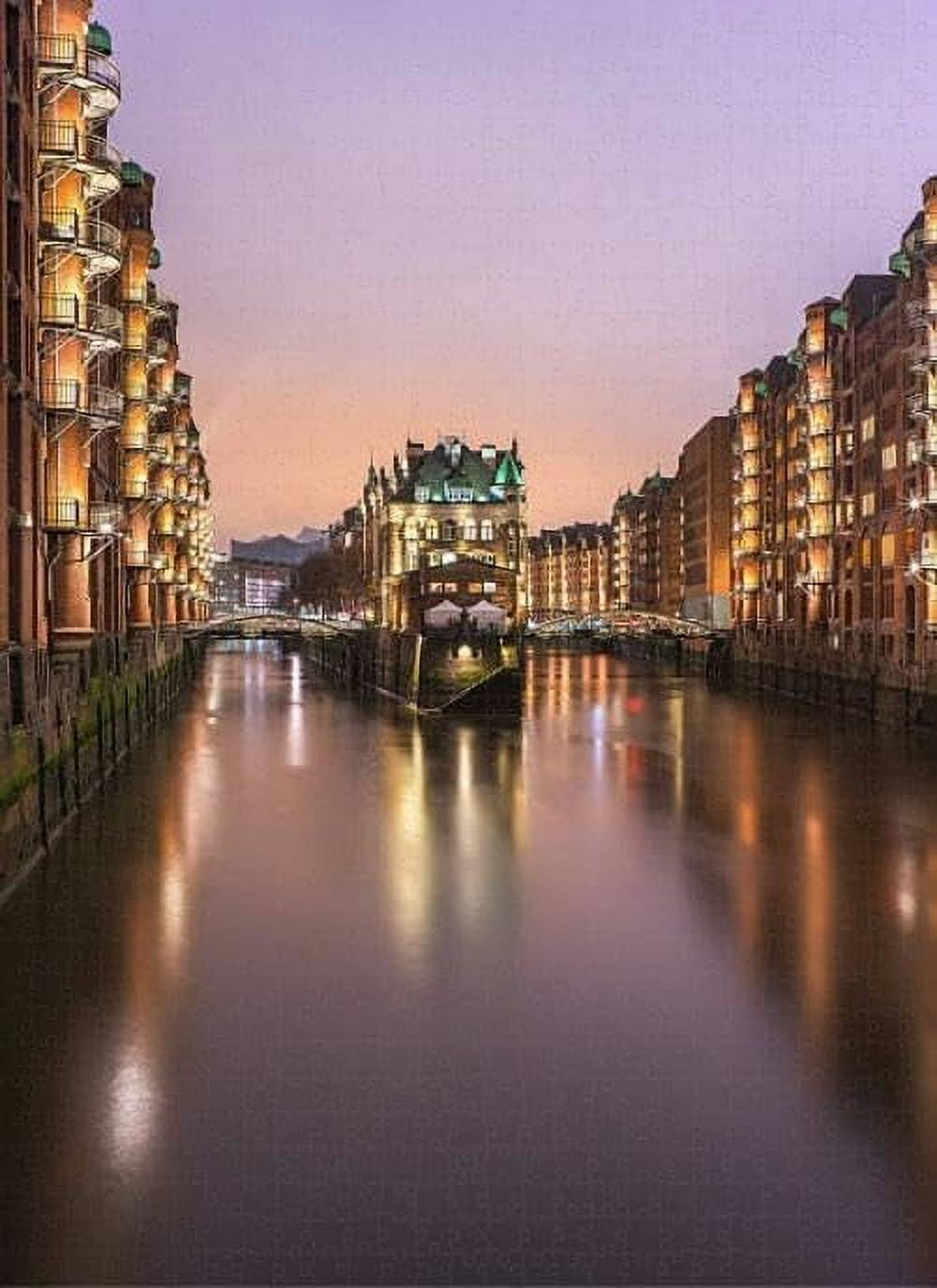 Hamburg Landing Bridges 1000 Piece Jigsaw Puzzle – Scenic Cityscape Puzzle For Adults & Families
