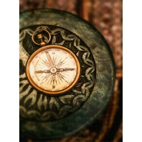 Puzzle for Adults Jigsaw Puzzles Thick Sturdy Hard Challenging Difficult Party Games Props Vintage Navigation Compass Puzzles for Adults1000 Piece