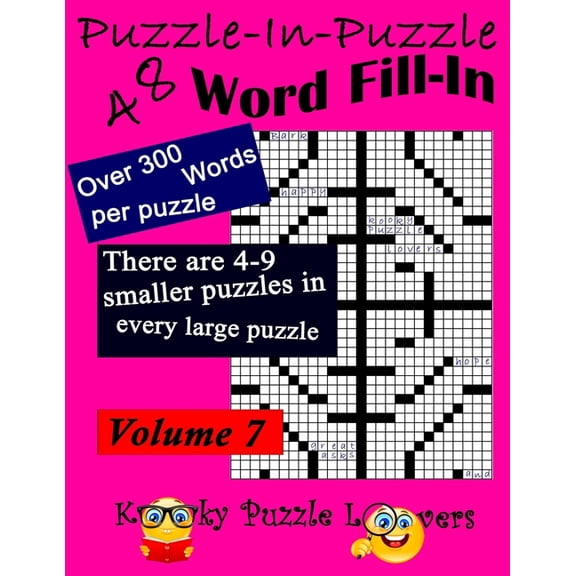 Puzzle-in-Puzzle Word Fill-In Puzzles, Volume 7: 48 Puzzles, (Paperback)