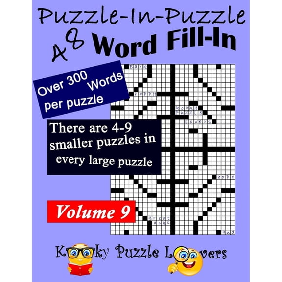 Puzzle-in-Puzzle Word Fill-In Puzzles, Volume 9: 48 Puzzles, (Paperback)