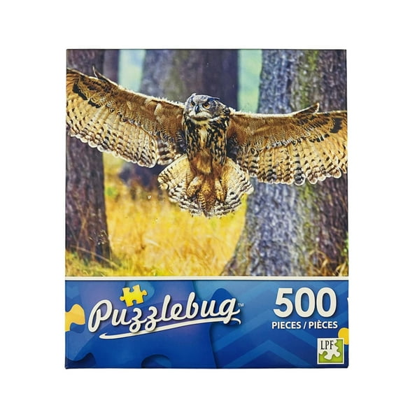 Puzzlebug 500 Piece Puzzle Flying Eurasian Eagle Owl Puzzlebug 500 pieces