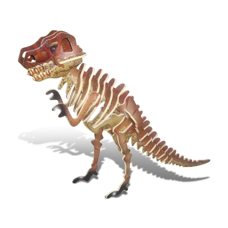 Puzzled 3D Puzzle Colorful Tyrannosaurus Dinosaur Wood Craft