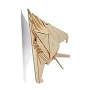 Puzzled 3D Puzzle Stealth Bomber Wood Craft Construction Model Kit, Fun & Educational DIY Wooden Toy Assemble Model Unfinished Crafting, Hobby Puzzle to Build & Paint for Decoration 40 Pieces Pack