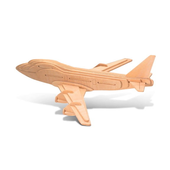 Puzzled 747 Airplane 3D Woodcraft Construction Kit