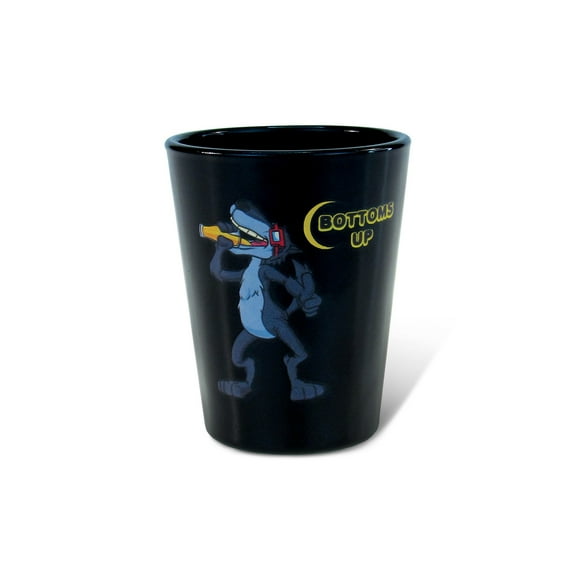 Puzzled Black Wolf Shot Glass