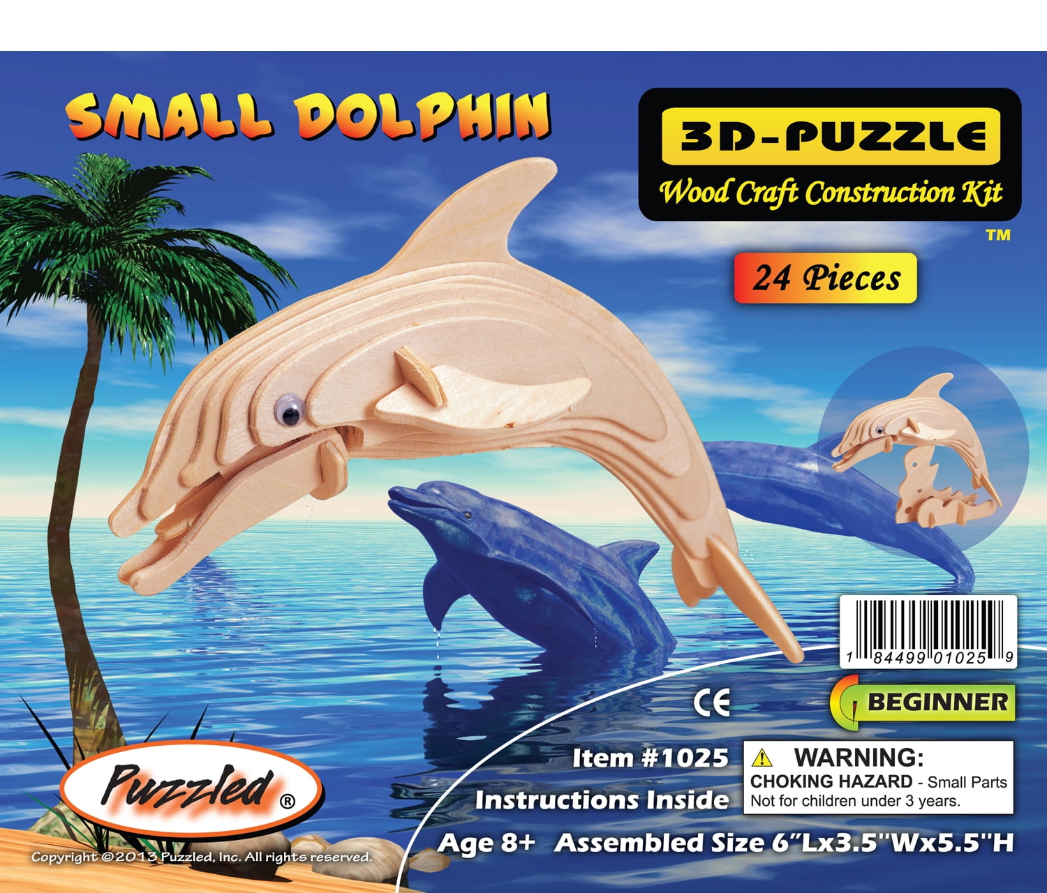 Puzzled Bottle Nose Dolphin 3D Woodcraft Construction Kit Walmart