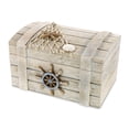 thumbnail image 1 of Puzzled CoTa Global Nautical Wooden Trinket Box - Handcrafted Nautical Keepsake Storage Box, Cute Wood Box with Starfish And Shells Decor, Rustic Wood Decorative Box With Hinged Lid 6.8 Inches, 1 of 7
