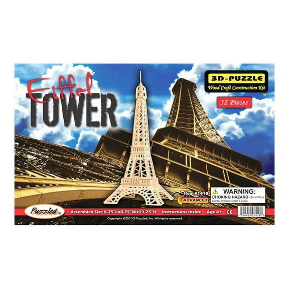 Puzzled - Eiffel Tower Lr - 3D Jigsaw Puzzle - 52 Pieces