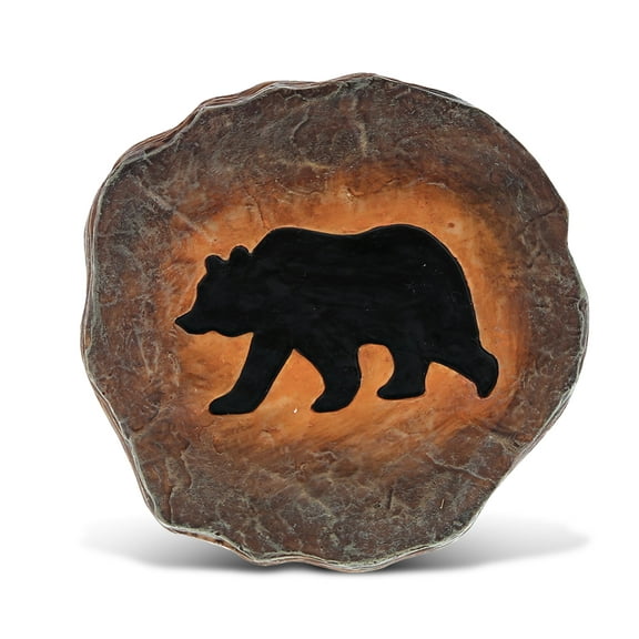 Puzzled Elegant Black Bear Figure The Wild Coaster Decor Collection Wildlife Safari Animal Theme Resin Handcrafted Figurine Unique Home Accent Kitchen Bedroom Living Room Gift Souvenir 3.75 Inch