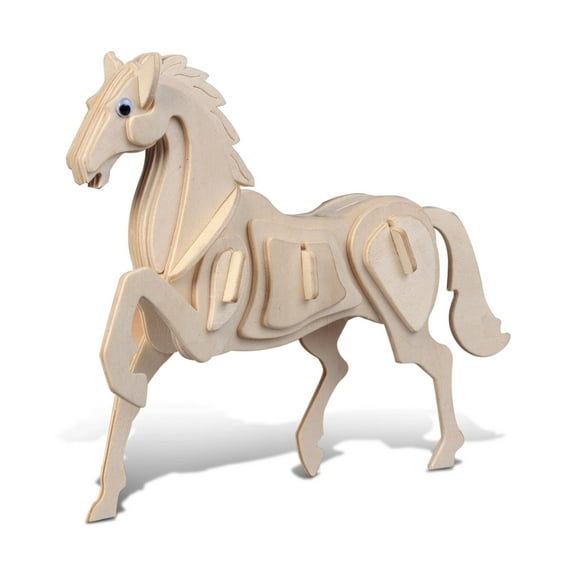 Puzzled Horse Wooden 3D Puzzle Construction Kit