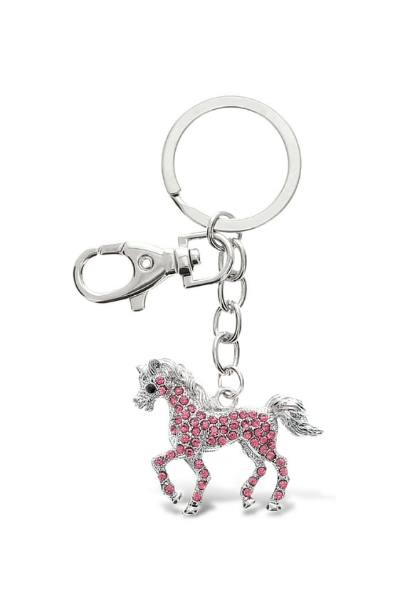 Sparkling Charm Rhinestone Metal Keychain