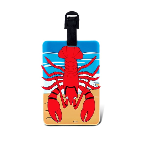 Puzzled Lobster Luggage Tag - Unique Fun Sea Life Animal Novelty Travel Tags For Luggage, Cute Ocean Life Travel ID Identification Label For Suitcase, Backpack, Sports Bag - Tags for Men & Women