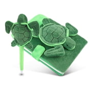 Puzzled Plush Sea Turtle Notebook and Pen