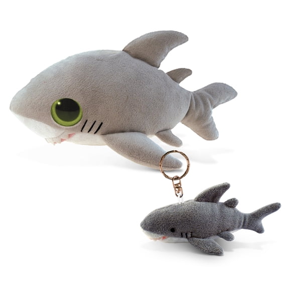 Puzzled Plush Shark - Big Eye 6 Inch and Keychain