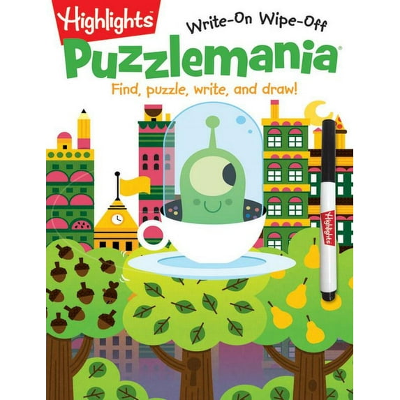Puzzlemania®: Find, puzzle, write, and draw! (Highlights(TM) Write-On Wipe-Off Activity Books)