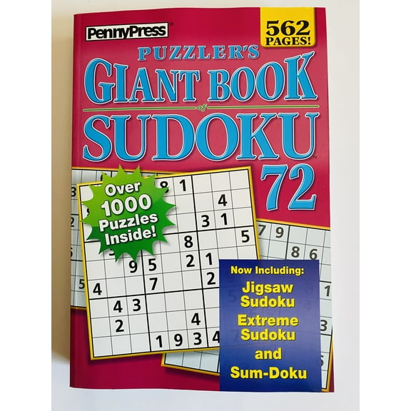 Puzzler's Giant Book of Sudoku Puzzles Volume 72 from Penny Press Puzzles