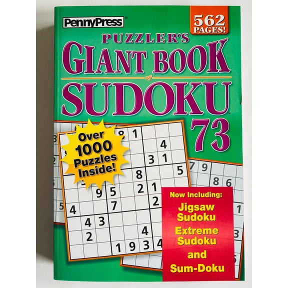Puzzler's Giant Book of Sudoku Puzzles Volume 73 from Penny Press Puzzles