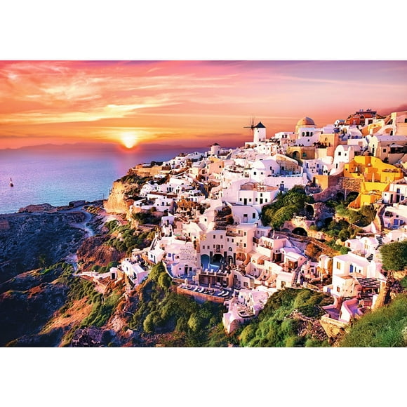 Puzzles - "1000" - Sunset over Santorini / 500 px