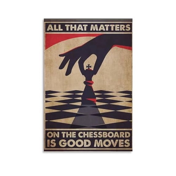 Puzzles 300 PCS Chess Room Art, All That Matters On The Chessboard Is Good Moves,Game Room Chess Wall , Poster Poster for Room Aesthetics