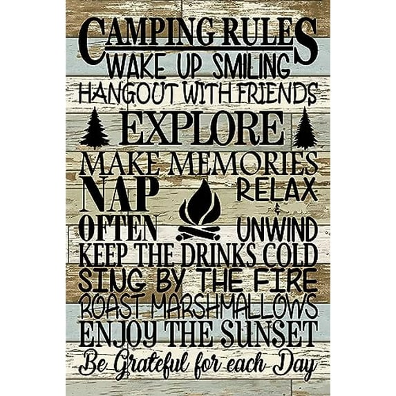 Puzzles 300 PCS Funny Camping Rules house Rustic Camping s with Sayings Home Camper Room Gifts