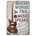thumbnail image 1 of Puzzles 300 PCS Vintage Guitar - Where Words Fail Music SpeakMusical Kitchen Bathroo Poster Karaoke Retro Art, 1 of 5