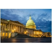 Puzzles 300 Piece Front Facade Building Congress Night Hill Building Exterior Dramatic - Relieving Games For Everyone-Perfectly For Home Decor