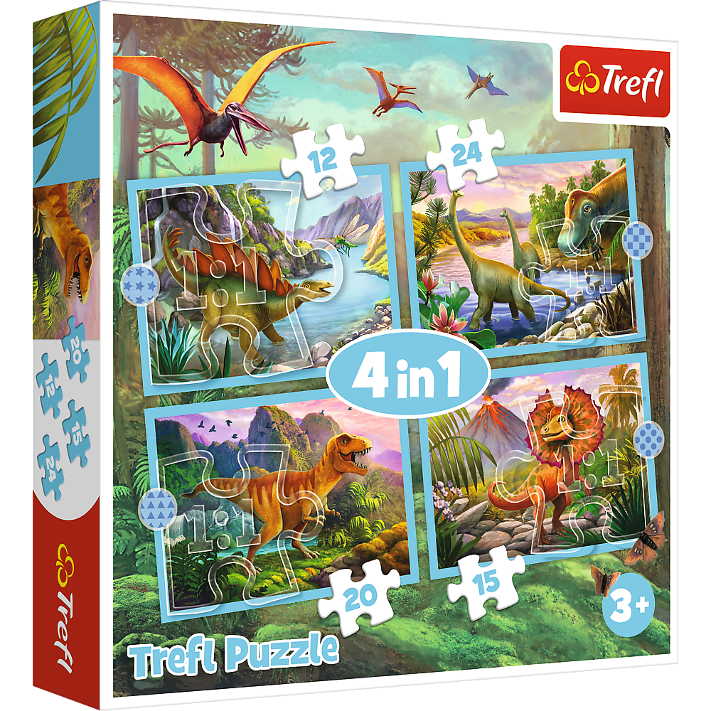 Puzzles - "4in1" - Unique dinosaurs / Trefl - Walmart.com