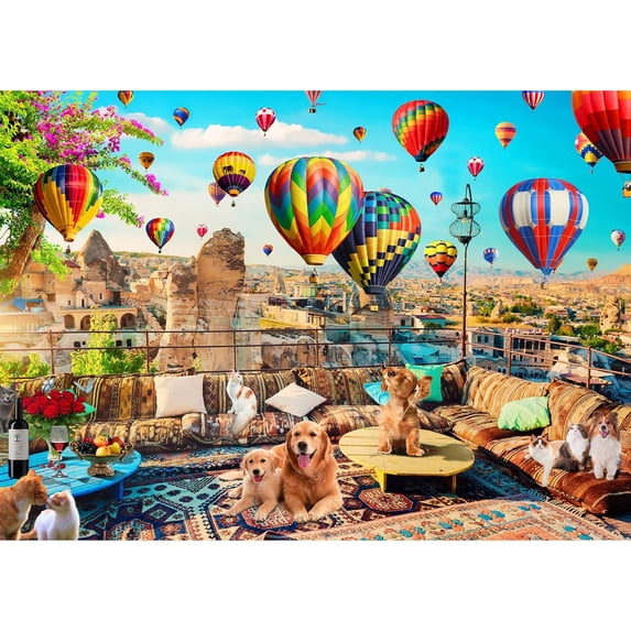 Puzzles 500 PCSJigsaw Puzzles - Puzzles for Adults Pieces Puzzle Game Decompression Toys hot air Ball Puzzle…