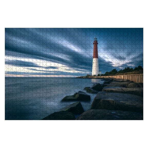 Puzzles For Adults 1000 Pieces Barnegat Lighthouse Dawn Wooden Jigsaw Puzzles Birthday Gift Challenging Difficult Puzzles Decompression Family Game Gift