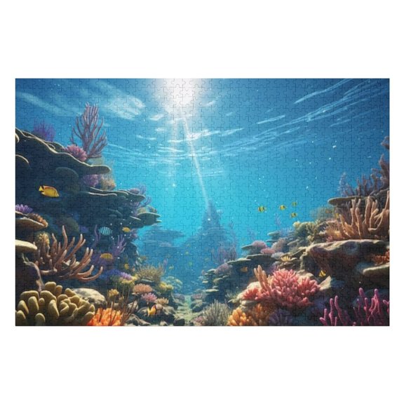 Puzzles for Adults 1000 Pieces - Beautiful Underwater World Best Challenging Puzzles for Cognitive Workout - Safe Eco-Friendly - Most Popular Leisure Activities
