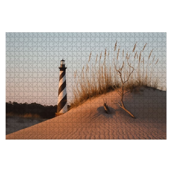 Puzzles For Adults 1000 Pieces Cape Hatteras Lighthouse Outer Wooden Jigsaw Puzzles Birthday Gift Challenging Difficult Puzzles Decompression Family Game Gift