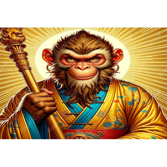 Puzzles for Adults 1000 Pieces Celestial Monkey In Traditional Chinese Clothing Wooden Jigsaw Puzzle Challenging Fun Puzzles Game DIY Toys School SuppliesFamily Friend Gift Size is 29.52x19.68 in