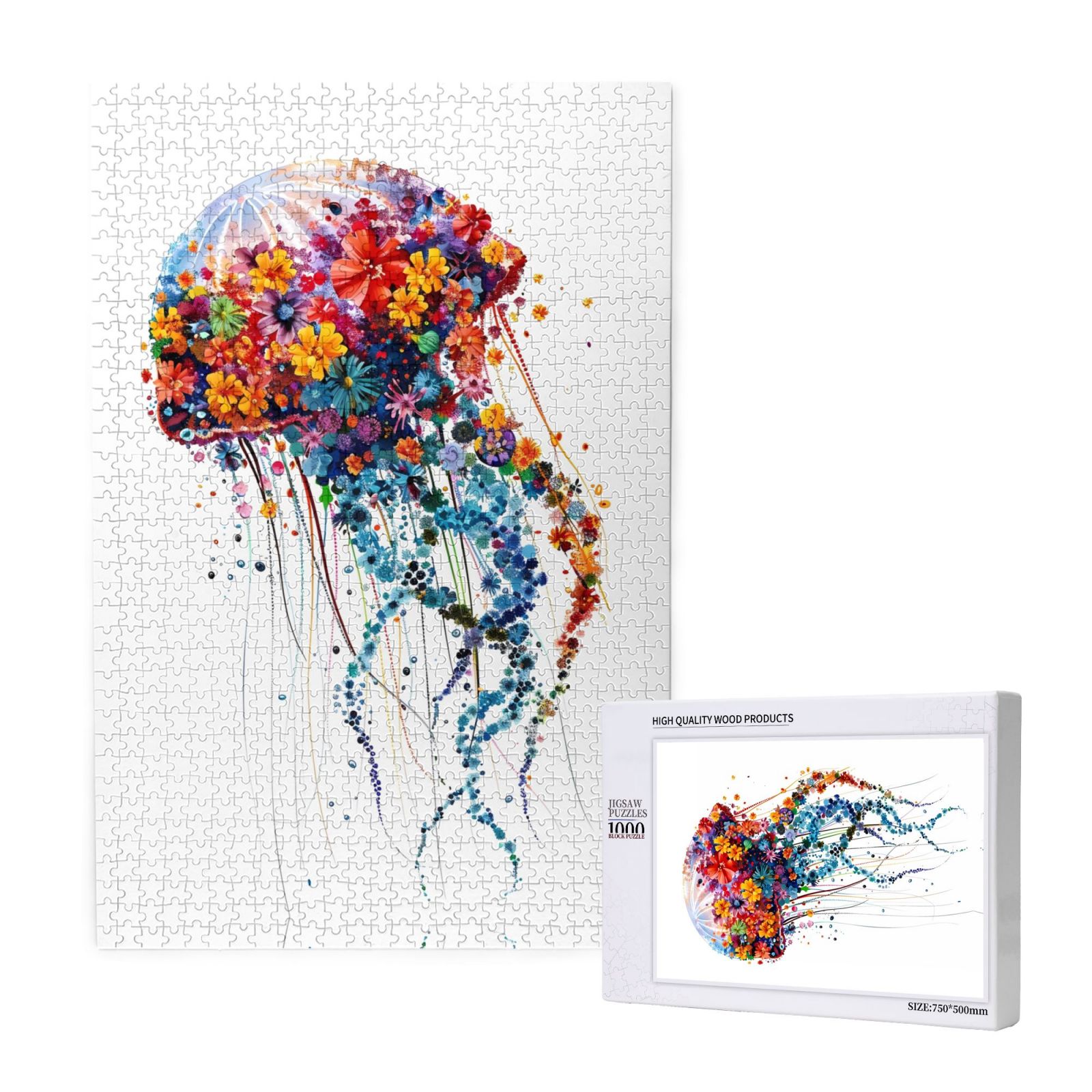 Puzzles Of Color 'Jam Session' 1000-Piece Puzzle By Yadi Liu | Vibrant Art Jigsaw For Adults, 20x27"