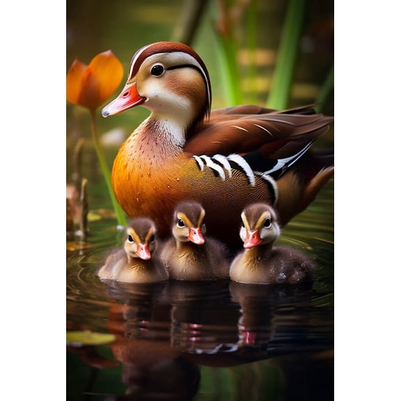 Puzzles for Adults 1000 Pieces Cute Ducks Wooden Jigsaw Puzzle Impossible Hard Difficult Challenging Game Artistic Wall Decor Accessories DIY Puzzles for Home Decoration