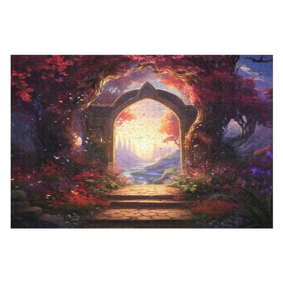 Puzzles for Adults 1000 Pieces - Door Stretching Into Fantasy World High Difficulty Wooden Jigsaw Puzzle - Family Entertainment Leisure Fun Interactive, Relaxing Holiday Puzzles