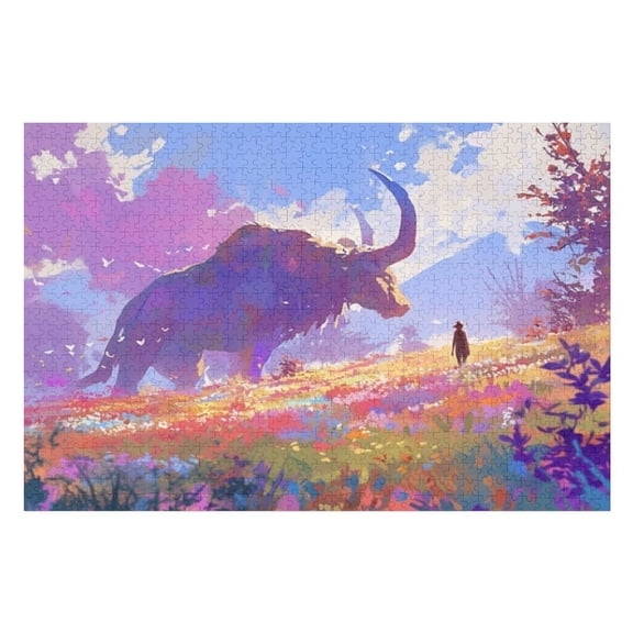 Puzzles for Adults 1000 Pieces - Fantasy Magic Landscape Fun Educational Toys Decompressing Intellectual Puzzles Gift for Easter Hallowen Christmas Birthday