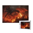 thumbnail image 1 of Puzzles for Adults 1000 Pieces - Fiery Dragons Castle Attack Leisure Wooden Jigsaw Puzzles 1000 Pieces High Resolution Great Gift for Family Fit Together Perfectly 19.7" x 29.5", 1 of 8