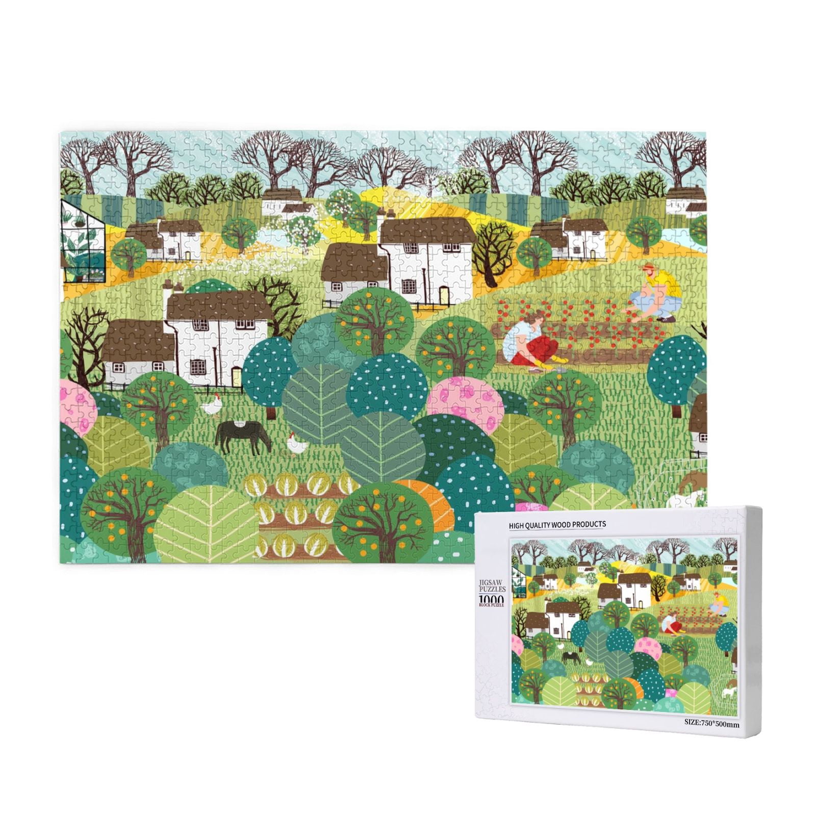 Puzzle 1000 Pezzi Brain Tree 'Farm's Haul' – 70x50 Cm Con Poster E Vassoi Inclusi - 3