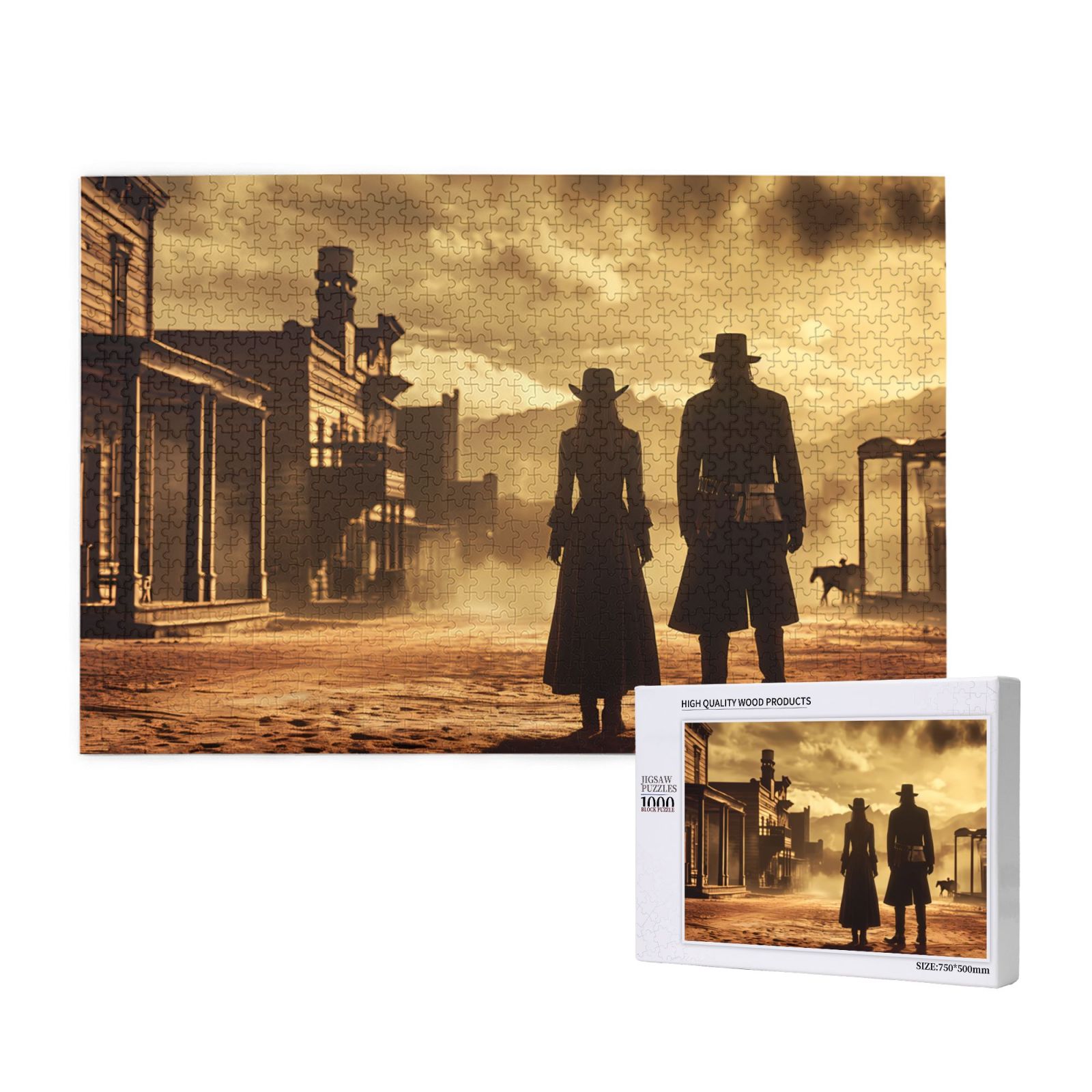Brain Tree Jigsaw Puzzle 1000/Pkg 27.5X19.5-Country Cowboys : Brain Tree Games LLC