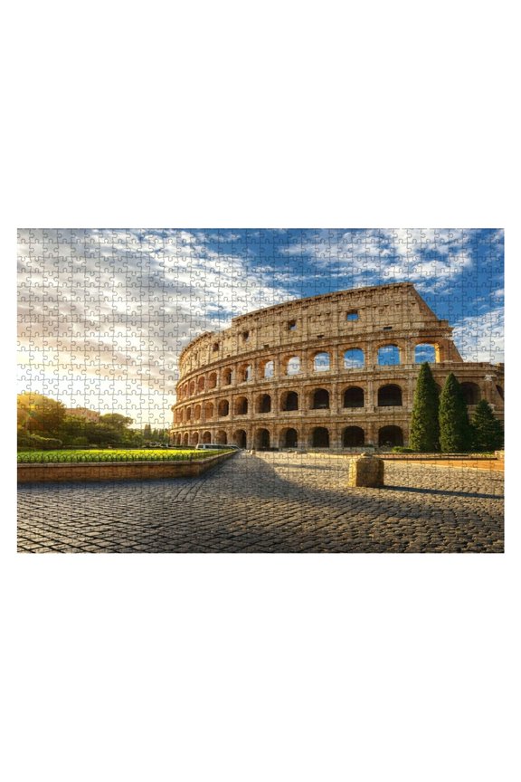 Puzzles For Adults 1000 Pieces Rome morning sun Italy Wooden Jigsaw Puzzles Birthday Gift Challenging Difficult Puzzles Decompression Family Game Gift