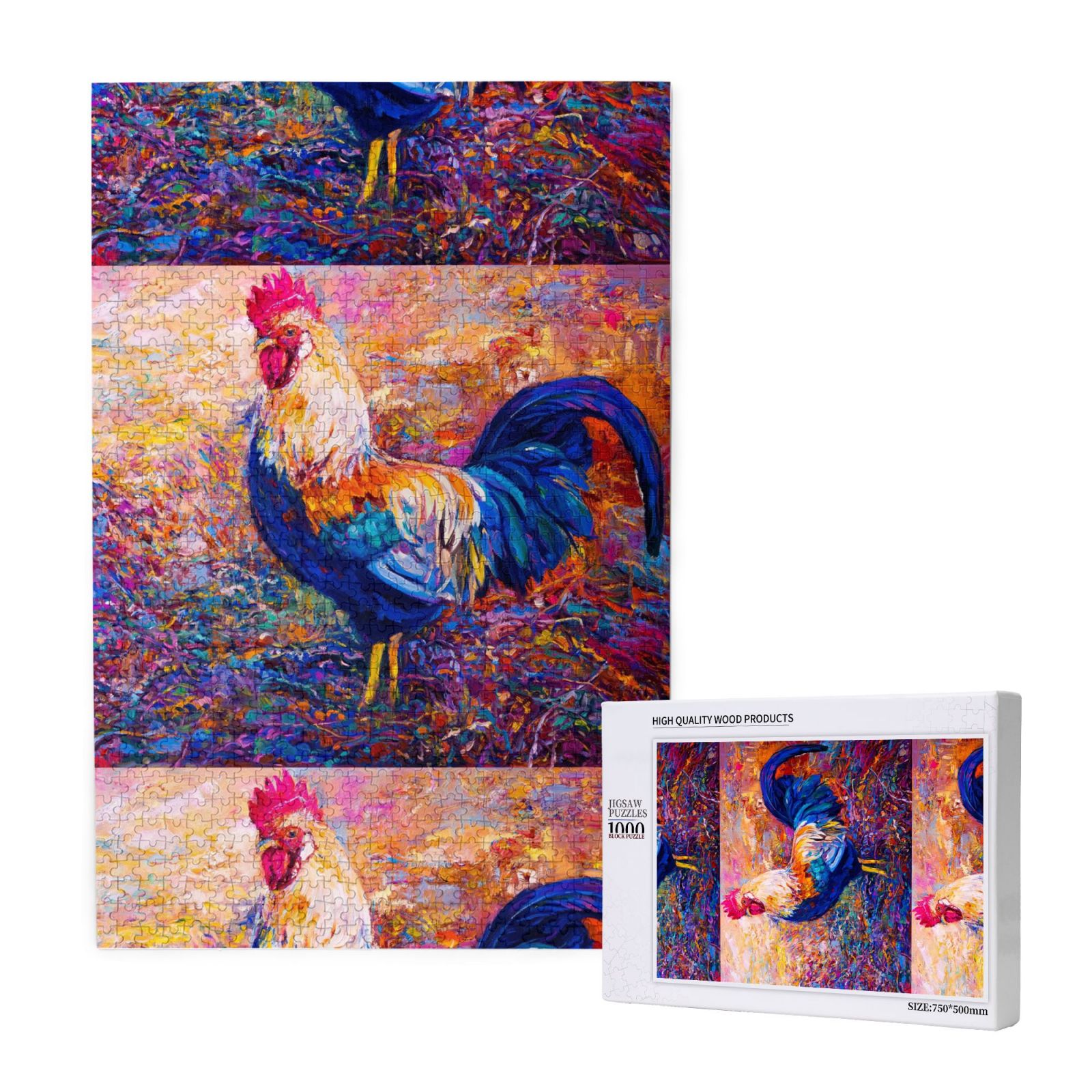 Chicken Theme 1000 Piece Jigsaw Puzzle For Adults - Fun Animal Themed Challenging Puzzle - View #6