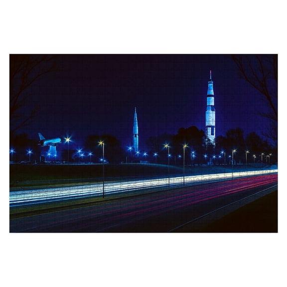 Puzzles For Adults 1000 Pieces Space Rocket Center Huntsville Wooden Jigsaw Puzzles Birthday Gift Challenging Difficult Puzzles Decompression Family Game Gift