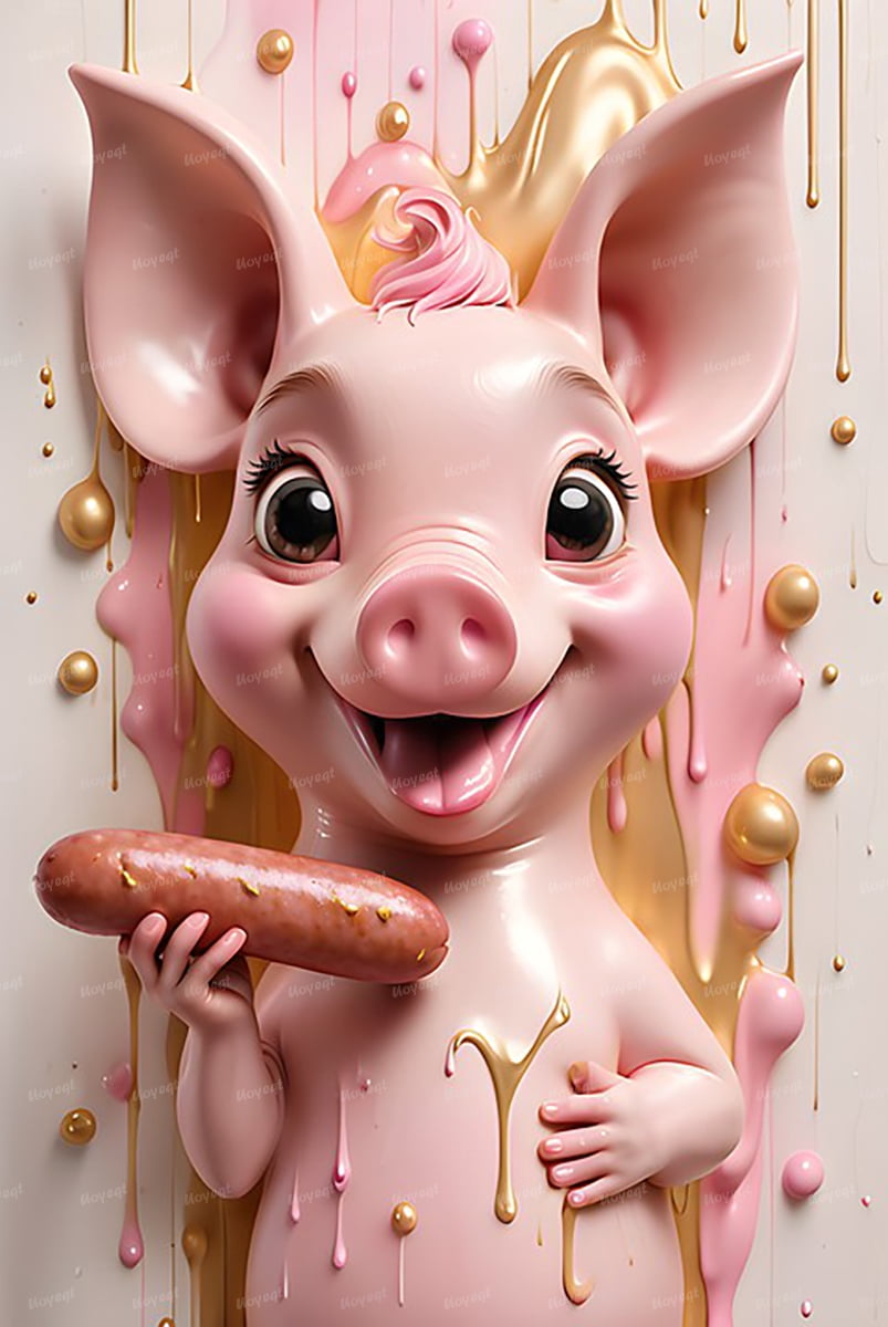 Newman Piggy Amundson 1000 Piece Jigsaw Puzzle - Folk Art Puzzle By Lowell Herrero, Precision Cut