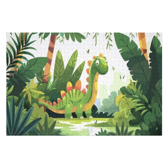 Puzzles for Adults 300 Pieces - Cartoon Dinosaur Funny Puzzles Brain Challenge Educational Game Relaxation Pastime Entertainment Activity Decorative Puzzle