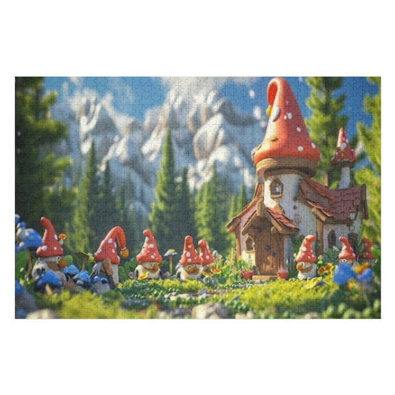 Puzzles for Adults 300 Pieces - Cartoon Scene Wee Wilderness Expedition Takes Turn When Explorers Encounter Family Funny Challenging Puzzle Perfect for Game Nights