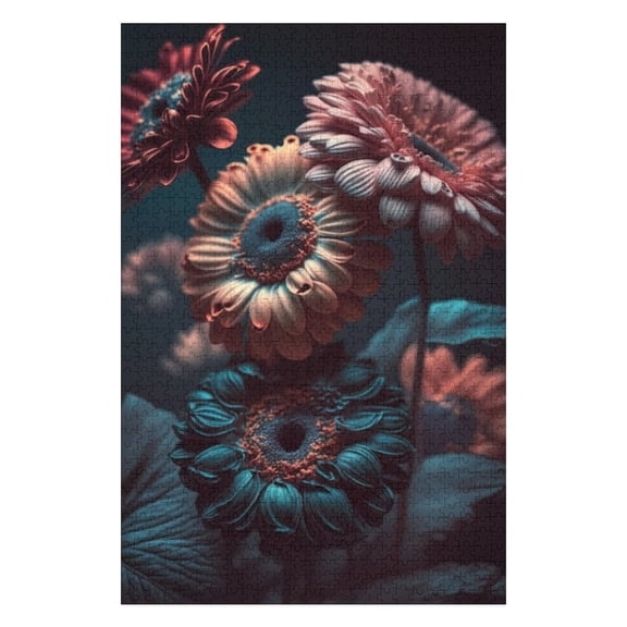 Puzzles for Adults 300 Pieces - Colorful Beautiful Flowers Blossom Floral Bouquet Garden Flower Plant Funny Puzzle - Unique Brain Teaser, for Puzzle Enthusiasts