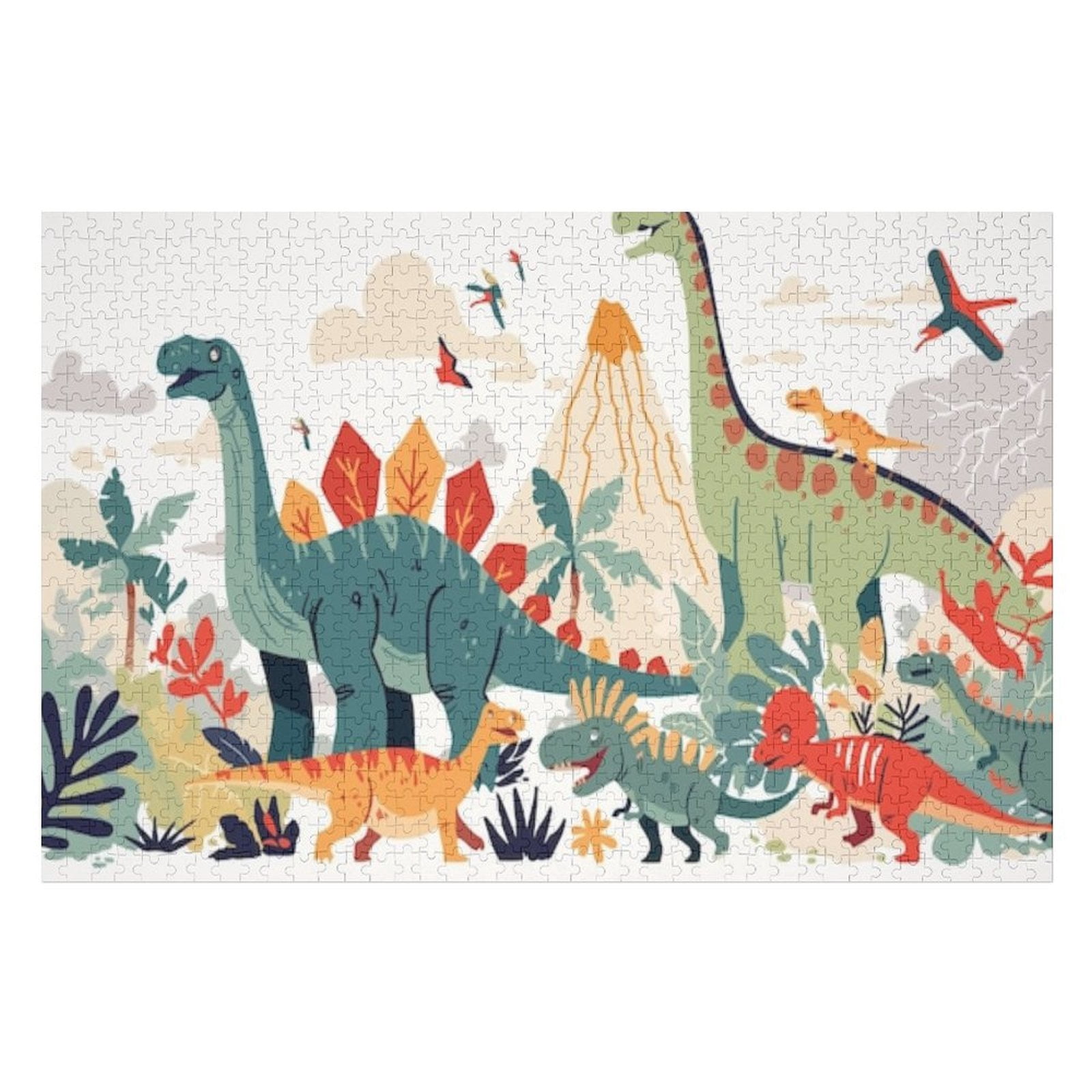 Puzzles for Adults 300 Pieces - Cute Dinosaurs Funny Puzzles Brain